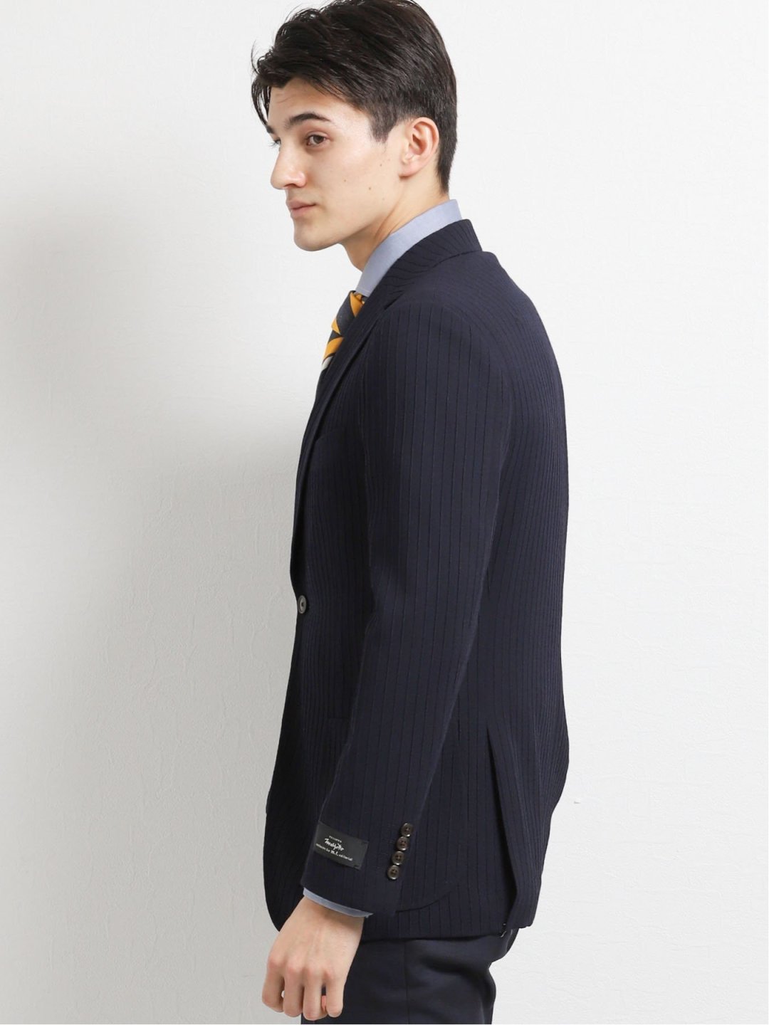 マルゾット Marzotto ウール混カルゼ スリムフィット2釦テーラードジャケット 紺 S 75紺 ジャケット アウター Taka Q Online Shop タカキューオンラインショップ 公式通販