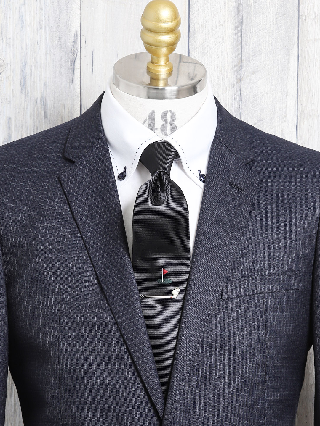 ネクタイ タイバーセット クラブグリーンワンポイント Other 05黒 ネクタイ Taka Q Online Shop タカキューオンラインショップ 公式通販