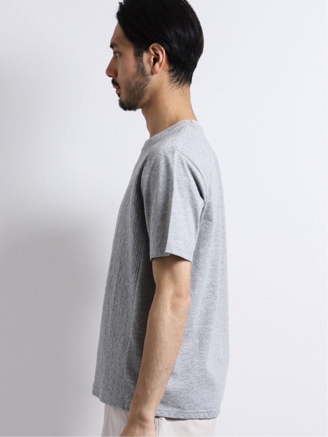 クールマックス Coolmax ニットサッカークルーネック半袖tシャツ M 04グレー トップス Taka Q Online Shop タカキューオンラインショップ 公式通販