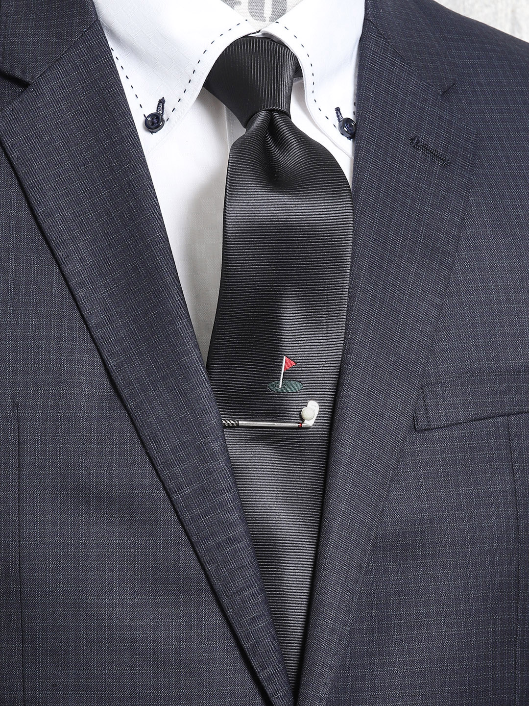 ネクタイ タイバーセット クラブグリーンワンポイント Other 05黒 ネクタイ Taka Q Online Shop タカキューオンラインショップ 公式通販