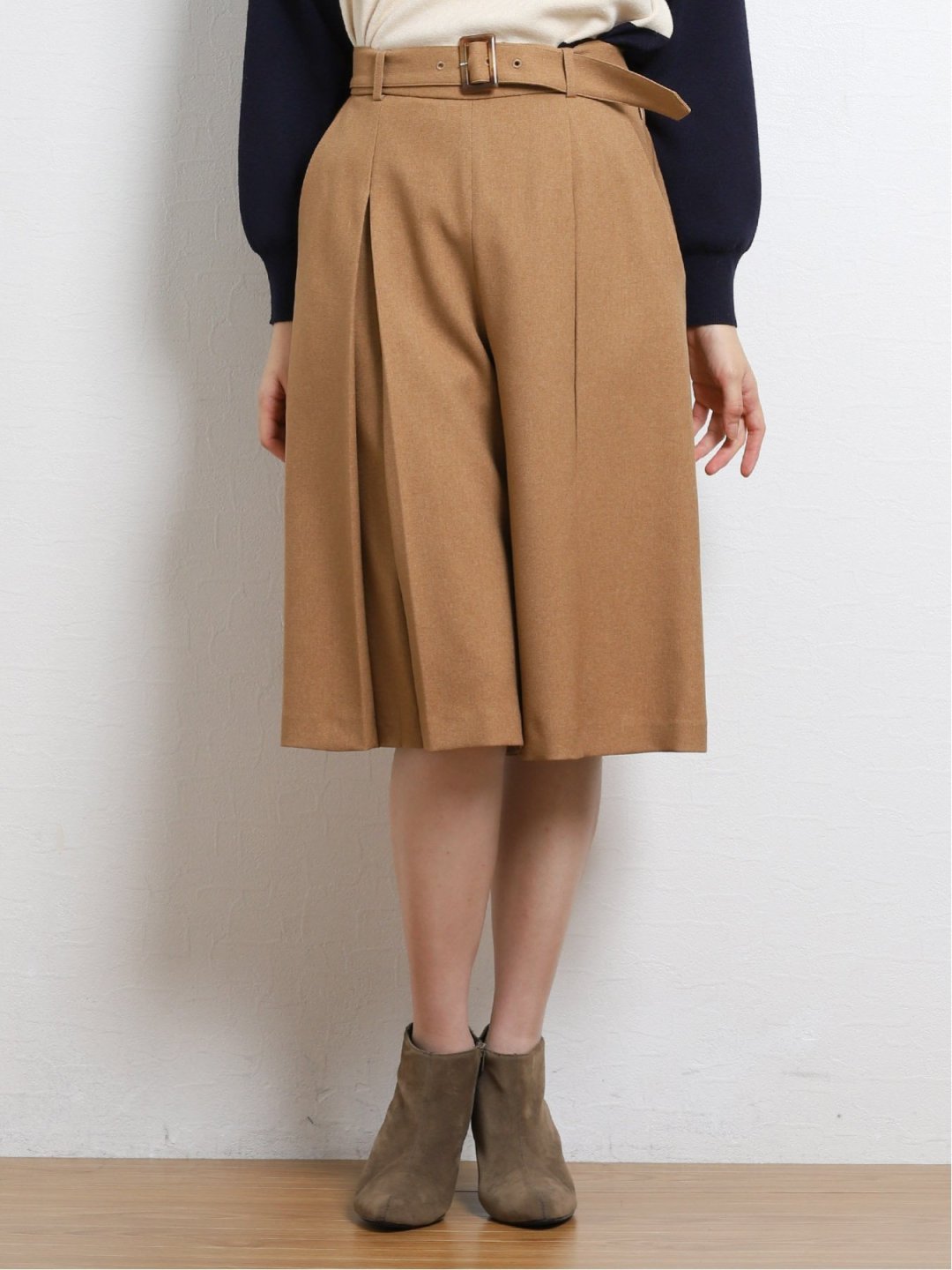 ボックスタック キュロットパンツ M 34キャメル パンツ Taka Q Online Shop タカキューオンラインショップ 公式通販