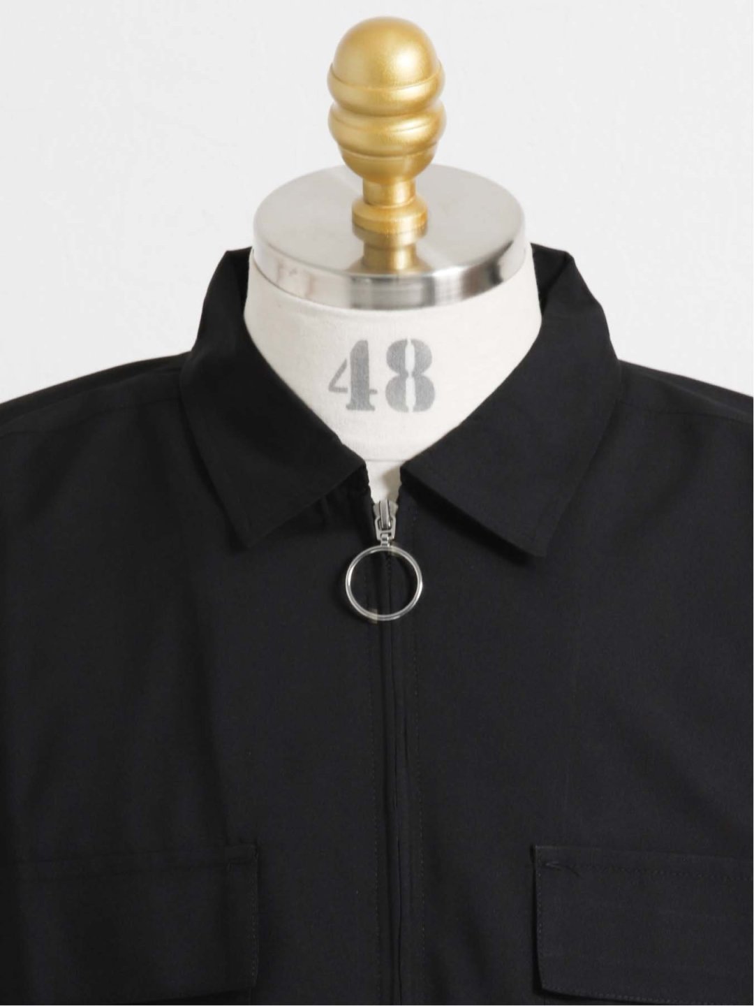 Zip半袖シャツジャケット M 05黒 トップス Taka Q Online Shop タカキューオンラインショップ 公式通販