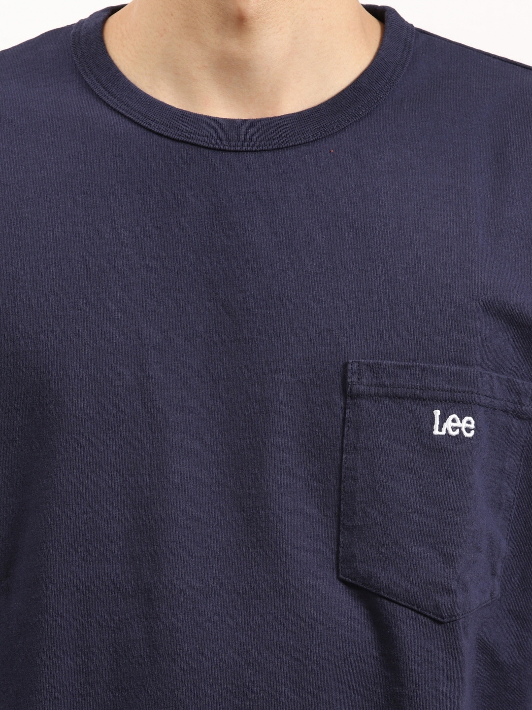 リー Lee コットン ポケット付きクルーネック半袖tシャツ S 75紺