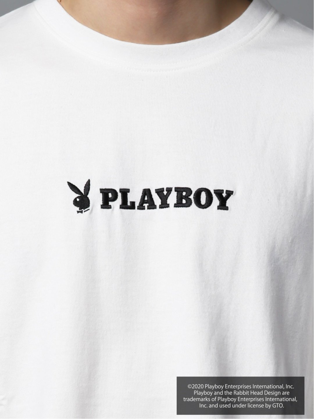 プレイボーイ Playboy別注 ラビットヘッドbigクルーネック半袖tシャツ M 01白 トップス Taka Q Online Shop タカキューオンラインショップ 公式通販