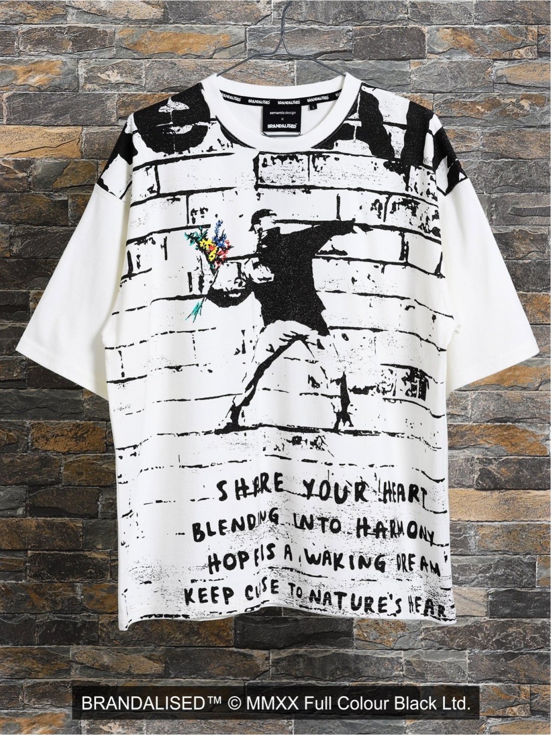 Brandalised Sd Flowerbomber クルーネック半袖tシャツ M 01白 トップス Taka Q Online Shop タカキューオンラインショップ 公式通販