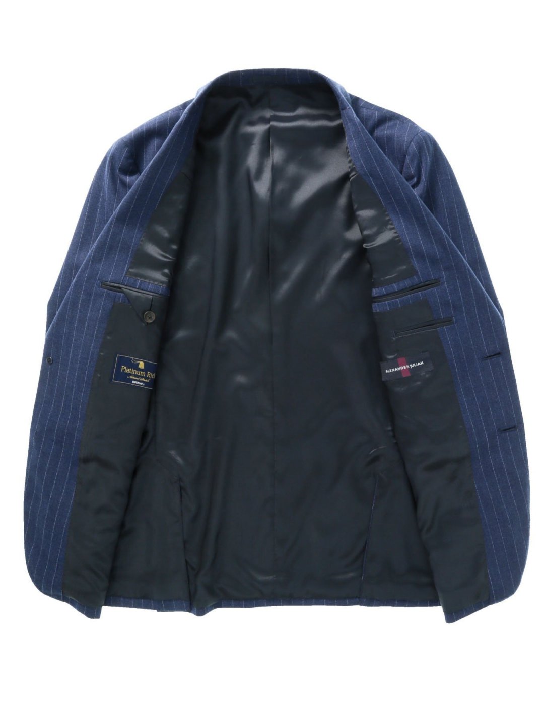 ウール100 Super140 S ストライプ柄 レギュラーフィット2ボタン3ピーススーツ 青 Y3 70青 スーツ Taka Q Online Shop タカキューオンラインショップ 公式通販