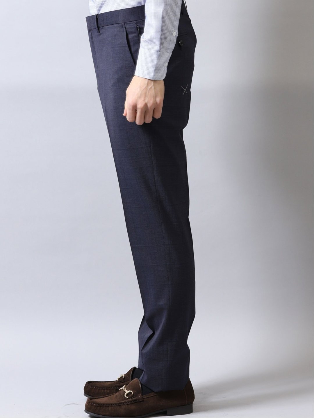 光沢ストレッチ スリムフィット2ボタン3ピーススーツ ウィンドペン 紺 Y3 75紺 スーツ Taka Q Online Shop タカキューオンラインショップ 公式通販