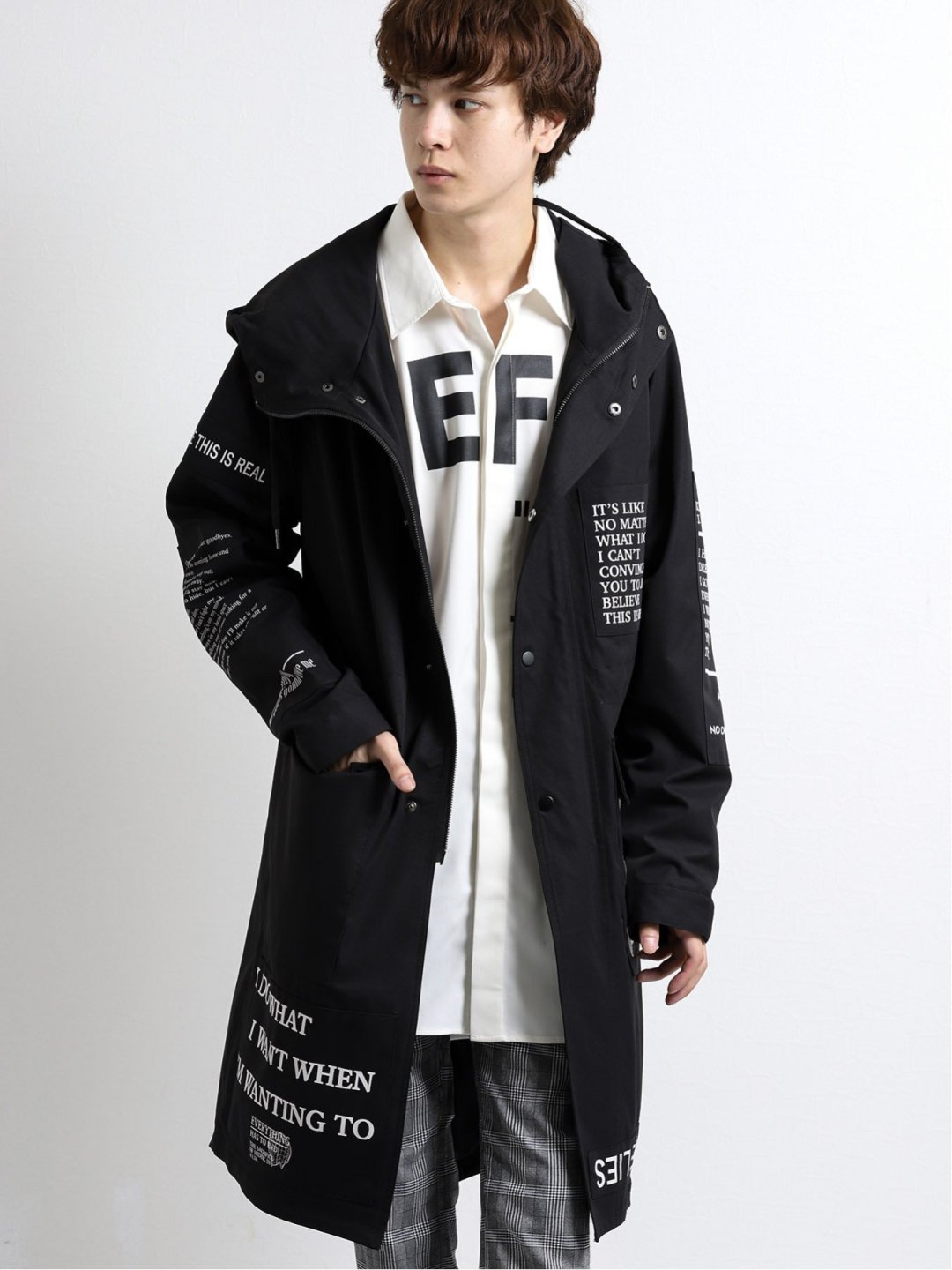 ワッペン付ミリタリーコート S 05黒 ジャケット アウター Taka Q Online Shop タカキューオンラインショップ 公式通販