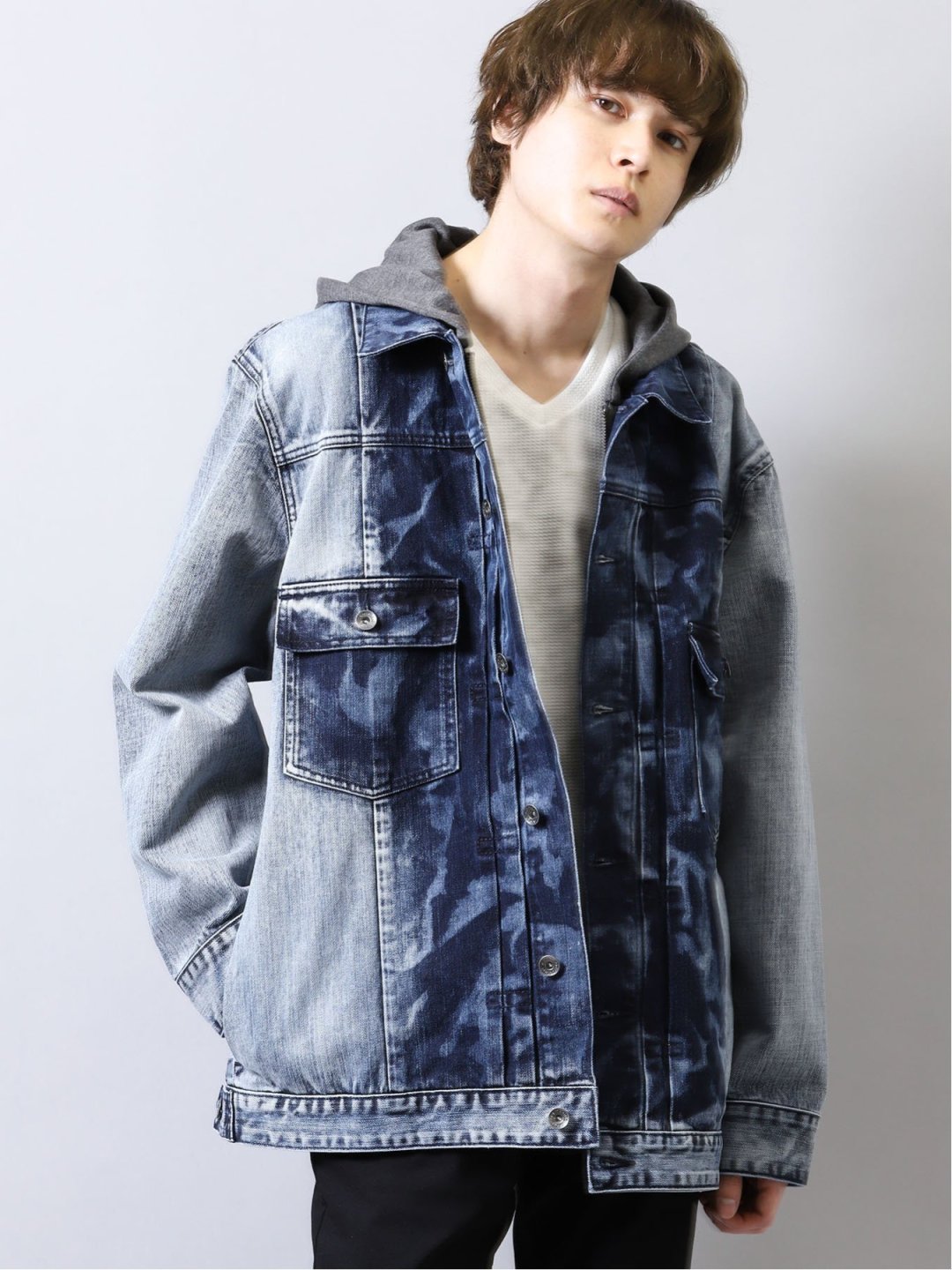 フード着脱デニムgジャン S 70青 ジャケット アウター Taka Q Online Shop タカキューオンラインショップ 公式通販