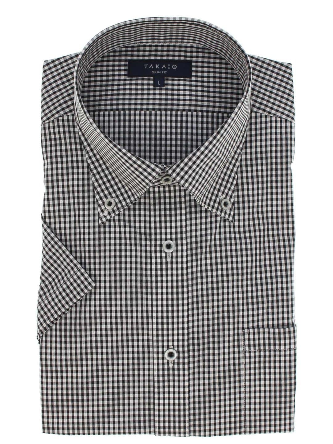 クールマックス Coolmax 形態安定スリムフィット ドゥエボタンダウン半袖シャツ S 05黒 ビジネス シャツ ブラウス Taka Q Online Shop タカキューオンラインショップ 公式通販