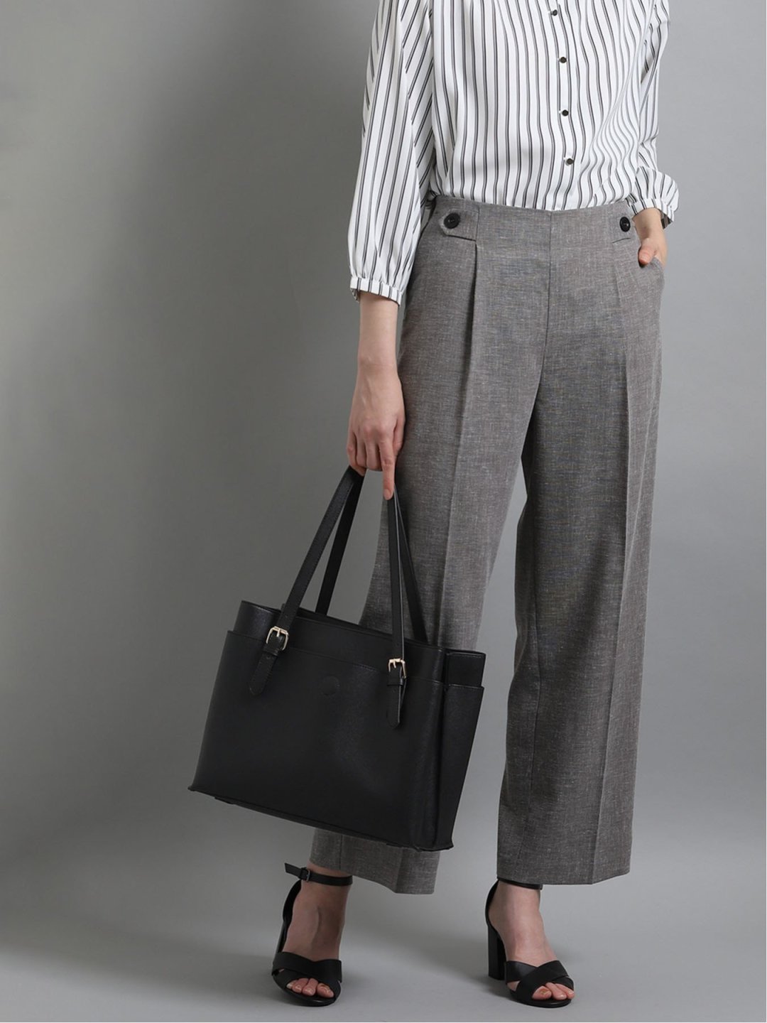 一枚革風ベルトハンドル トートバッグ 対応 エコバッグ付 Other 05黒 バッグ Taka Q Online Shop タカキューオンラインショップ 公式通販